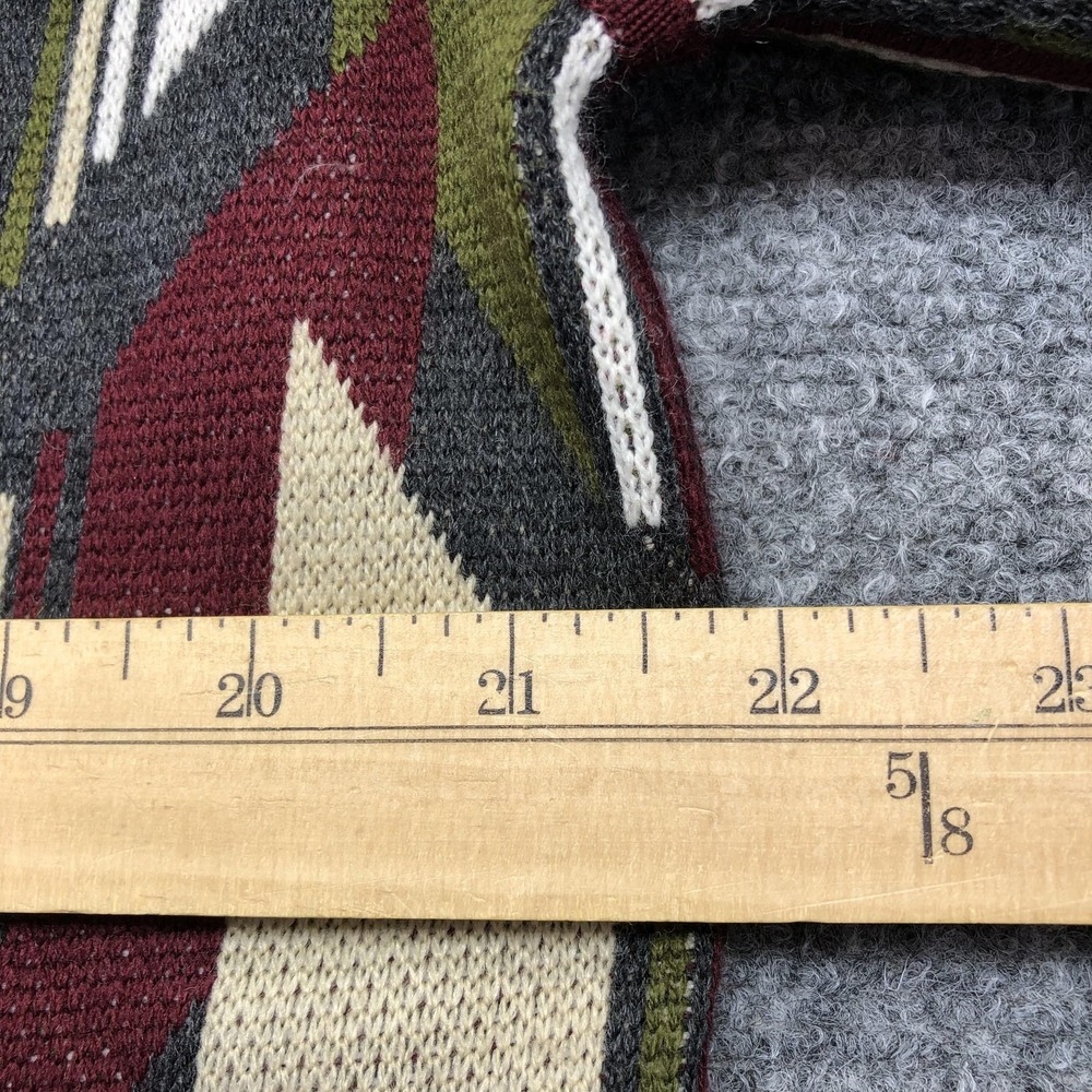 Murano Sweater Mens Large Multicolor Geometric Tight Knit Crewneck Pullover - Picture 3 of 7